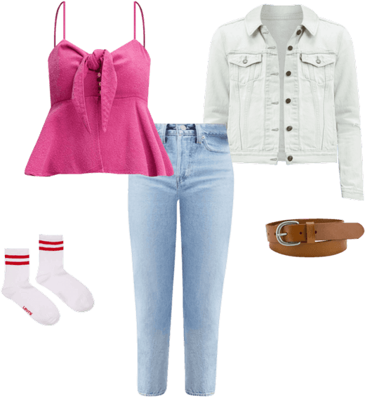 Original Trucker Jacket - Girl Clipart (660x660), Png Download