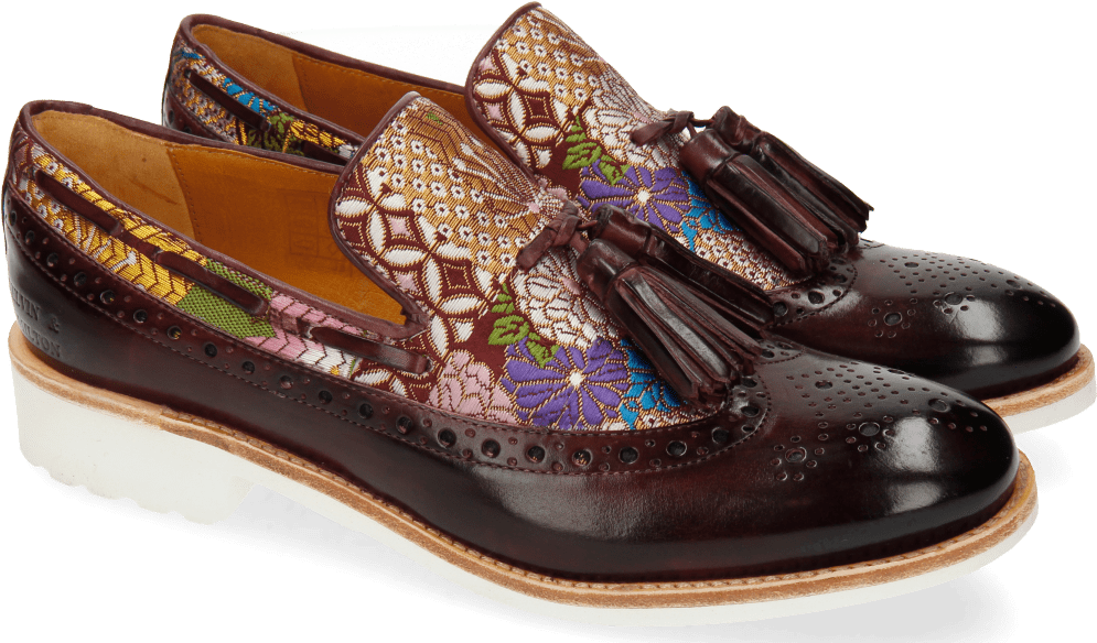 Loafers Amelie 60 Textile Glory Burgundy - Slip-on Shoe Clipart (1024x1024), Png Download