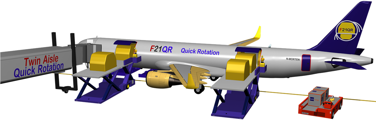 F21 Cargo - Narrow Body Aircraft Cargo Clipart (1280x426), Png Download