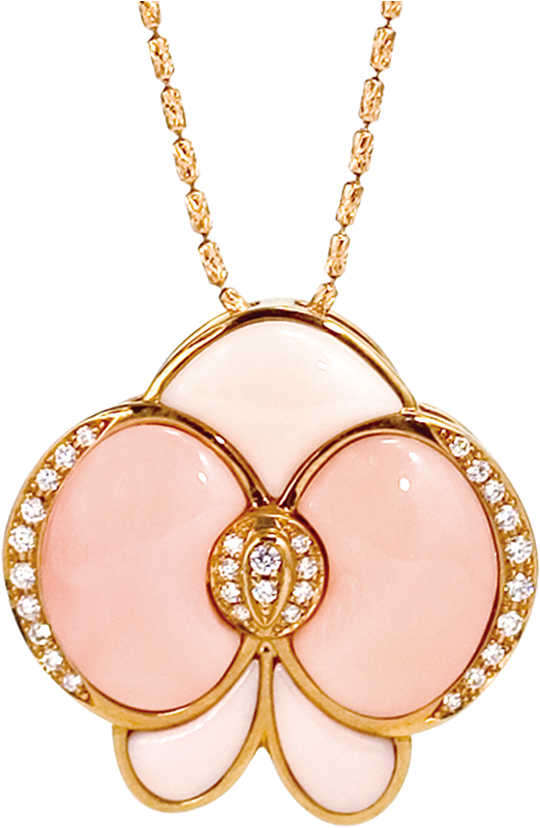 Pink Orchid Pendant - 130bcd 44t 3 32 Clipart (1000x1000), Png Download