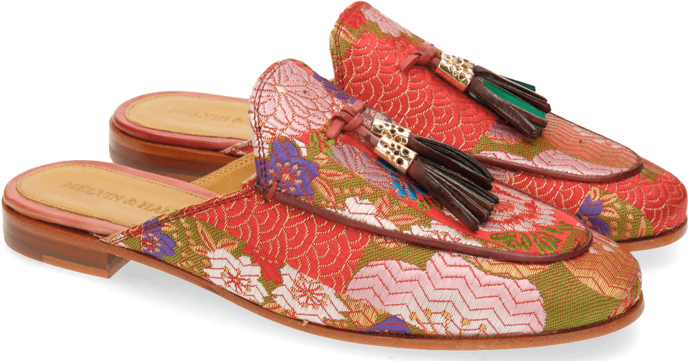 Mules Scarlett 2 Textile Glory Cherry - Flip-flops Clipart (1024x1024), Png Download