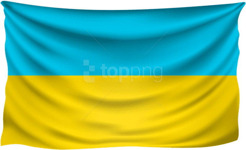 Download Ukraine Wrinkled Flag Clipart Png Photo - Flag Transparent Png (850x523), Png Download