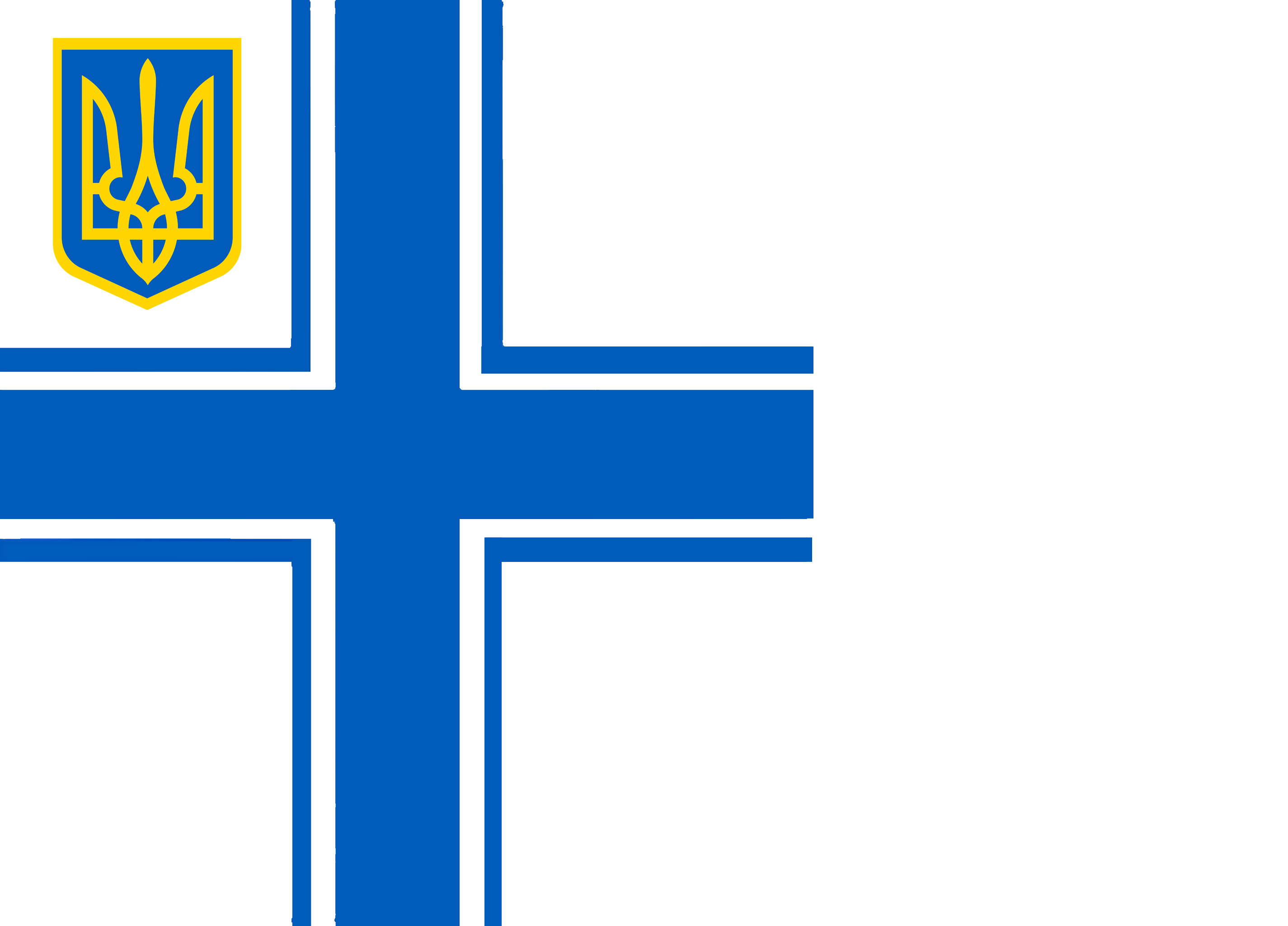 Ukrainian Navy Division Commander Flag - Cross Clipart (2850x2050), Png Download
