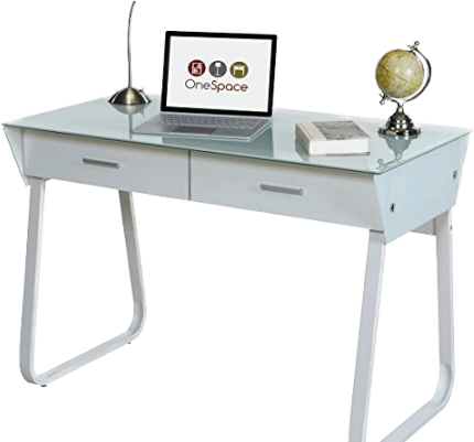 Secretary Desk Png - White Desk Table With Drawers Clipart (900x400), Png Download