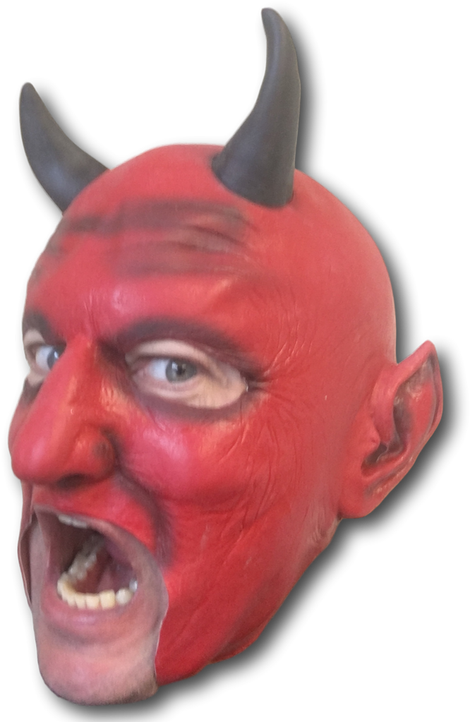 Red Devil Demon Mask - Halloween Costume Clipart (1024x1024), Png Download