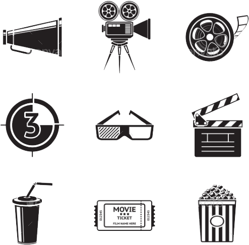 Download - Film Icons Clipart (590x590), Png Download