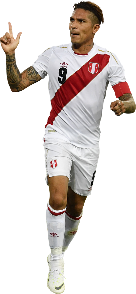 Paolo Guerrero Render - Paolo Guerrero Clipart - Png Download (557x1200), Png Download