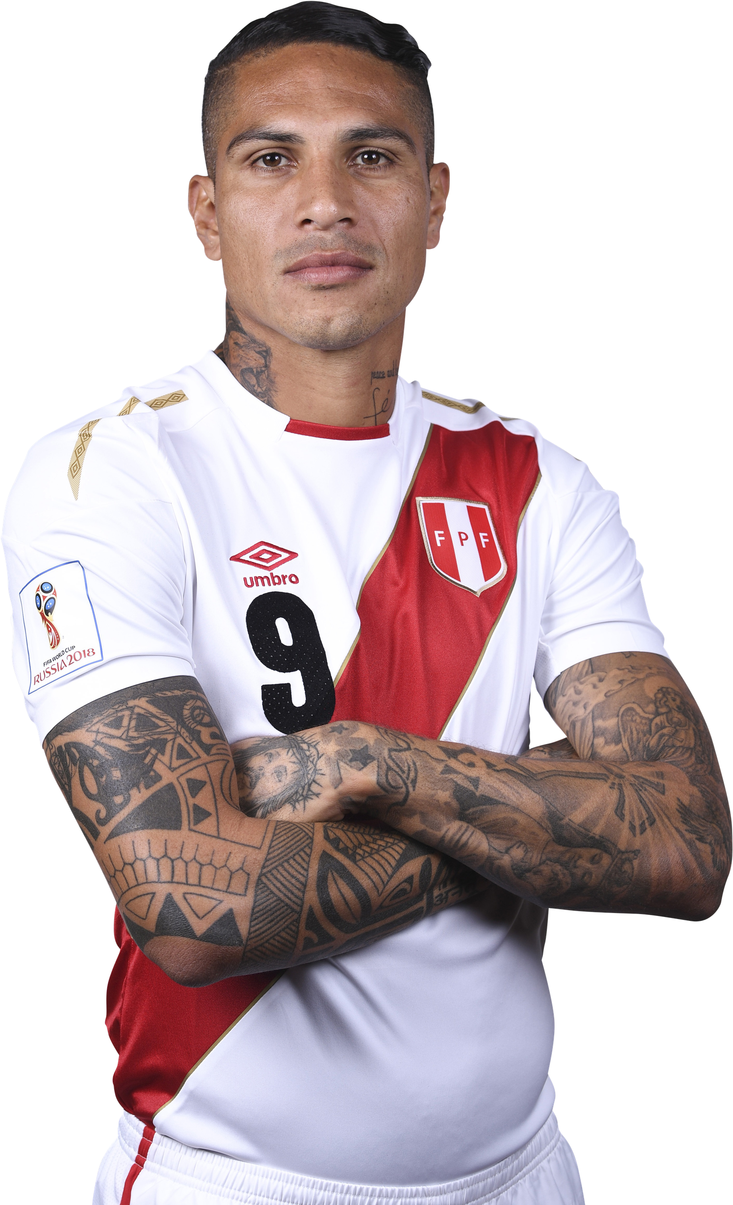 Paolo Guerrero Render - Paolo Guerrero Neck Tattoo Clipart (1548x2500), Png Download