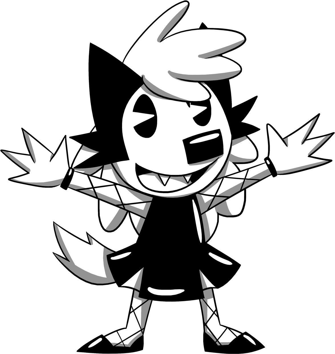 Rubberhose Kiki - Cartoon Clipart (1200x1280), Png Download