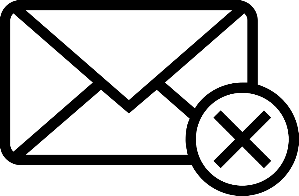 Mail Cancel Interface Symbol Of Outlined Closed Envelope - Spyware Software Developer Hack Clipart (980x642), Png Download