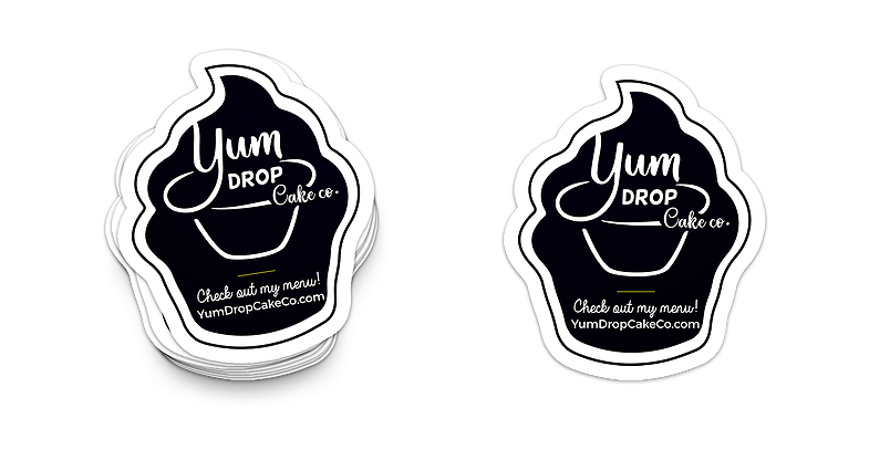 Yumdrop Sticker Mockup - Label Clipart (804x407), Png Download