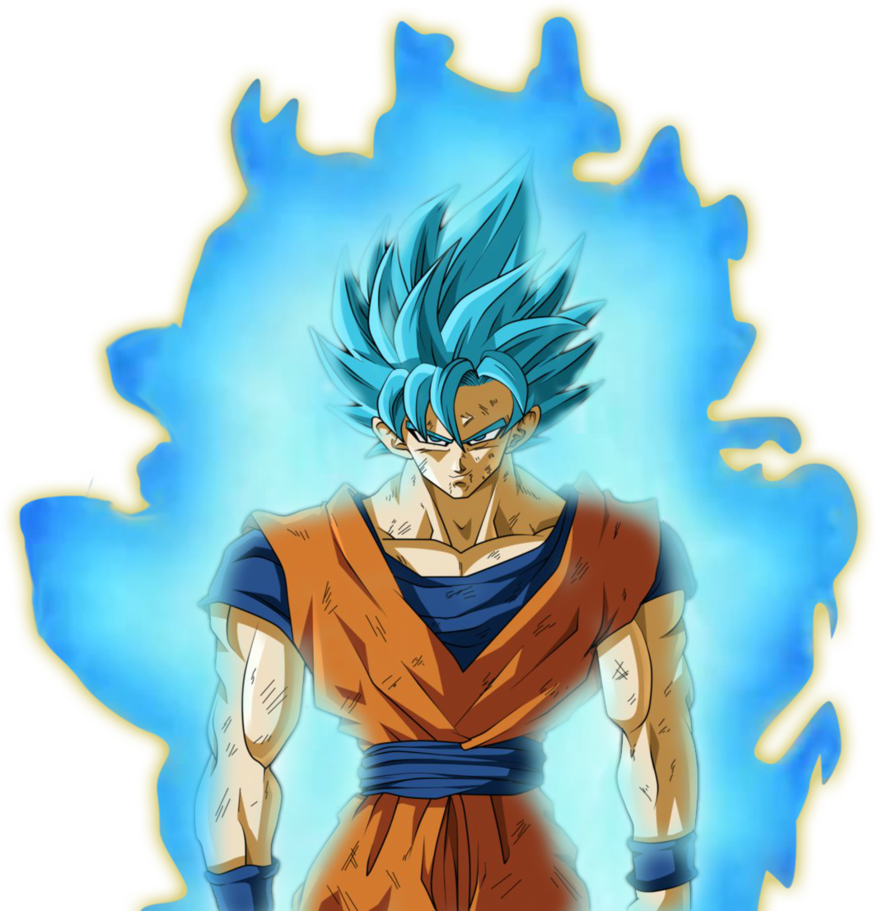 Super Saiyan Blue Aura Png - Goku Ssj Blue Aura Clipart (878x911), Png Download