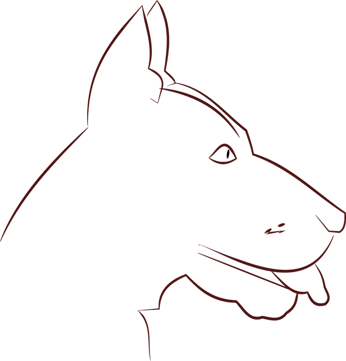 Dog Lineart Pet Animal Canine Puppy Sketch - Line Art Clipart (690x720), Png Download