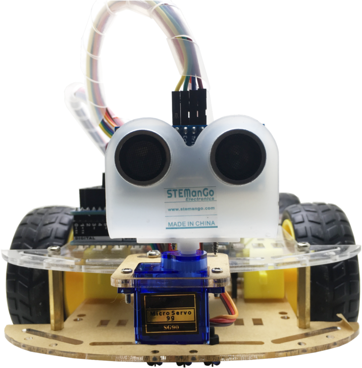 For Arduino 4wd Robot Car Kit Autonomous Ir Obstacle - Robot Clipart (800x800), Png Download
