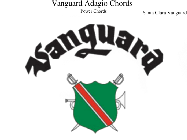 Vanguard Adagio Chords Sheet Music Composed By Santa - Santa Clara Vanguard Cadets Logo Clipart (850x1100), Png Download