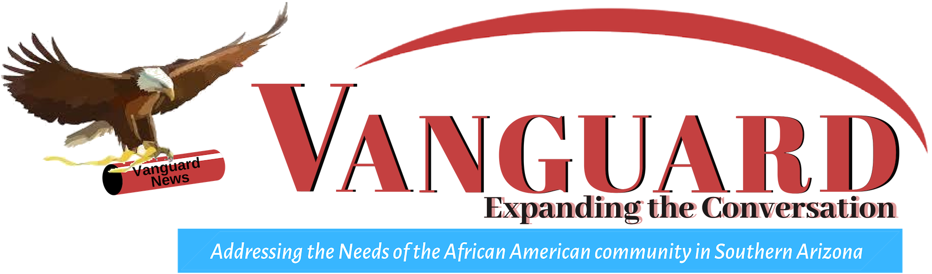 Vanguard Tucson News - American Flag With Eagle Clipart (1920x680), Png Download