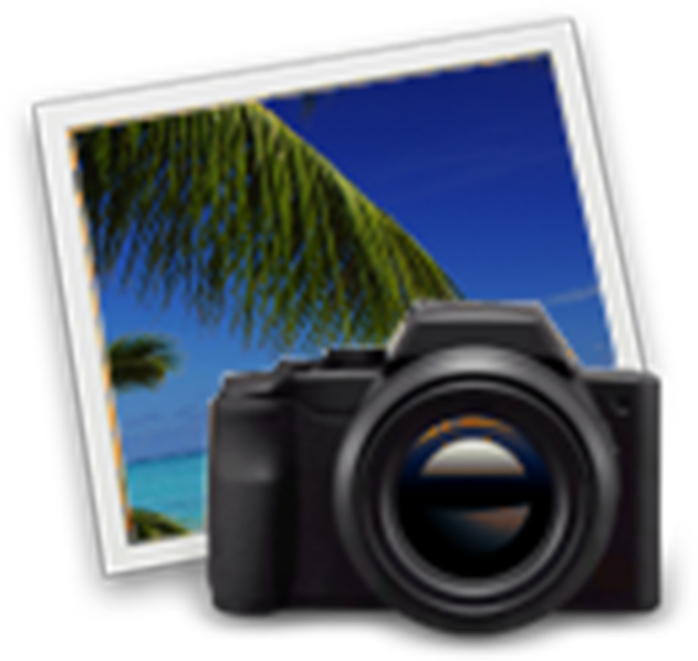 Backup To Flickr For Iphoto 4 - Black Iphoto Icon Clipart (630x630), Png Download