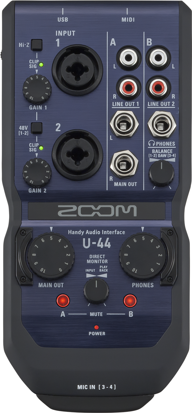 Zoom U 44 Handy Audio Interface Clipart (1500x1500), Png Download