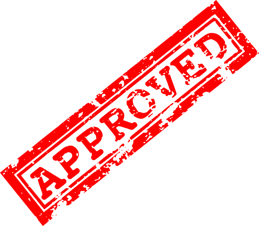 Vector Library Red Approved Png Free Images Toppng - Transparent Background Rejected Stamp Clipart (850x744), Png Download