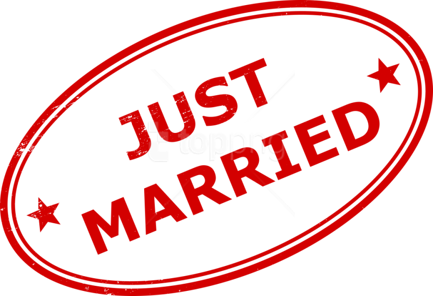 Free Png Just Married Stamp Png - Circle Clipart (850x581), Png Download