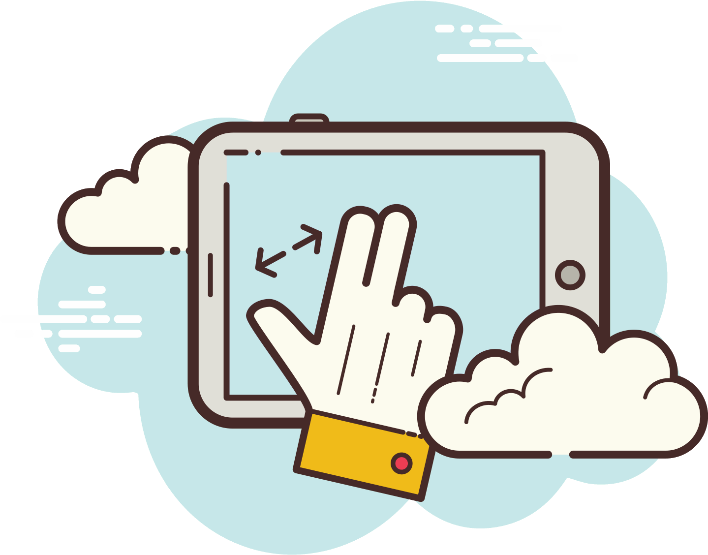 Tablet Zoom Icon - Icon Clipart (1439x1128), Png Download