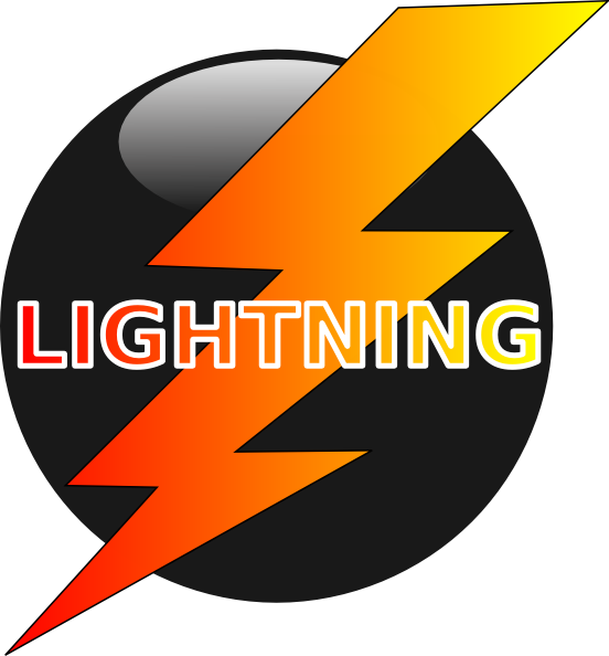 Orange Lightning Bolt Clipart (552x594), Png Download