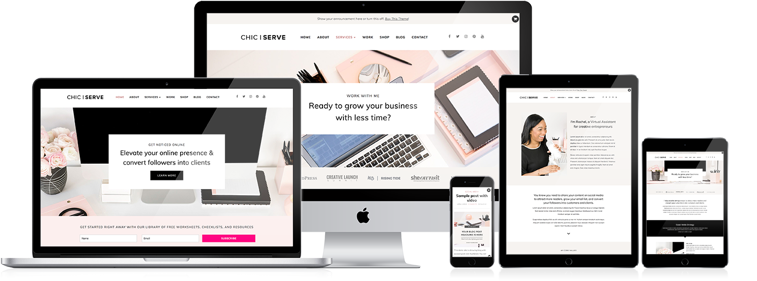 This Is Perfect For Service-based Female Business Owners - Responsive Web Design Clipart (1554x580), Png Download