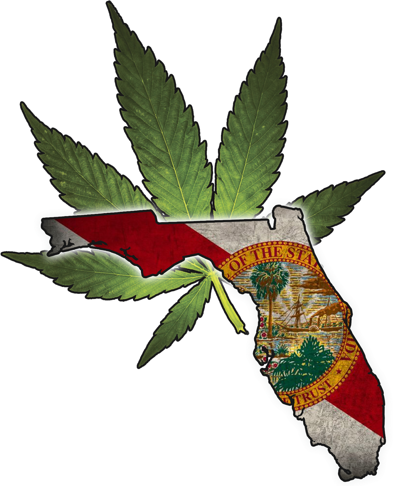 Amendment 2 On Florida's Ballot Was Passed By 71% Of - Florida State Flag Clipart (1600x1600), Png Download