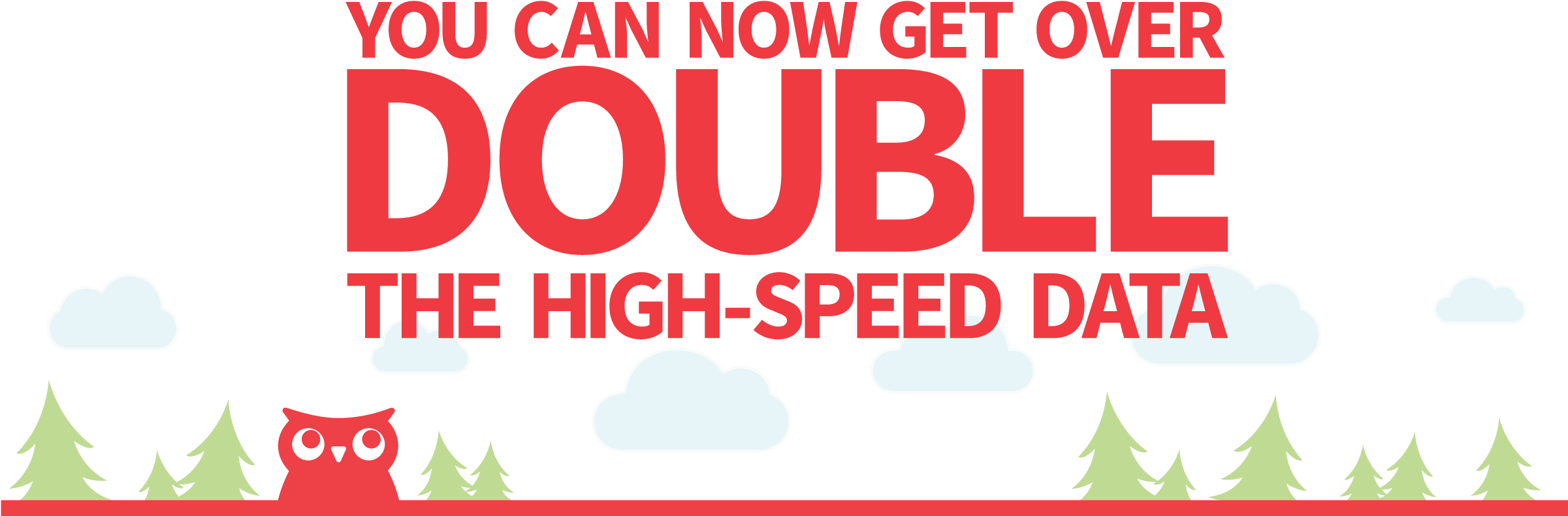 You Can Now Get Over Double The High-speed Data - Graphic Design Clipart (2400x874), Png Download