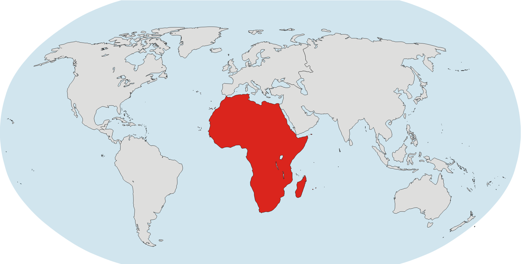 Globo Africa - Africa Clipart (1723x874), Png Download