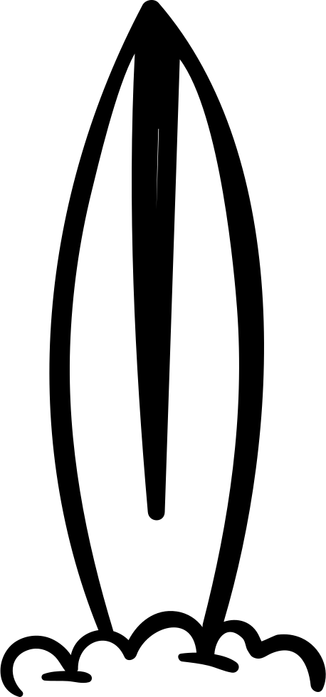 Png File - Surfboard Svg Clipart (458x980), Png Download