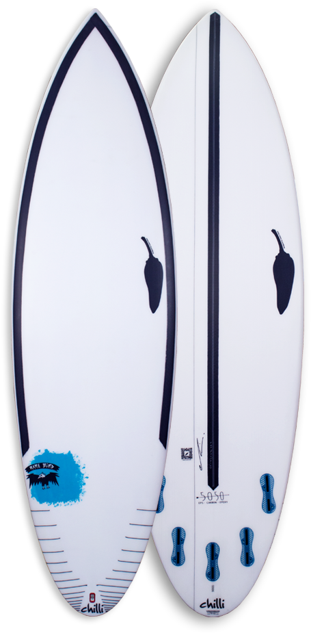 Chilli Surfboards Technology - Chilli Rare Bird 50 50 Clipart (476x949), Png Download
