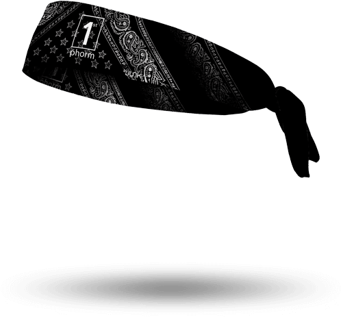 1p Black Bandana - Black Bandana Png Clipart (530x670), Png Download