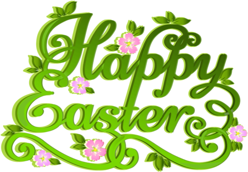 Free Png Download Green Happy Easter Transparent Png - Happy Easter Clipart Png (850x587), Png Download