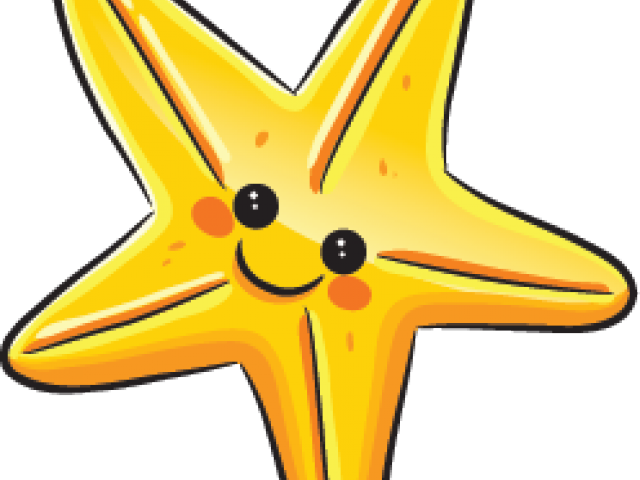 Cute Starfish Png Transparent Clipart (640x480), Png Download