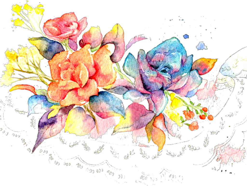 Ftestickers Watercolor Succulent Succulents Colorful Clipart (1025x772), Png Download