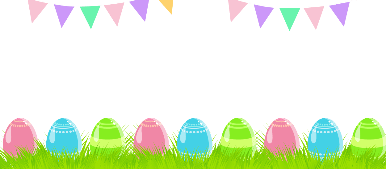 Happy Easter Clipart Free Download With Banners Pics - Easter Banner Png Transparent Png (1250x550), Png Download