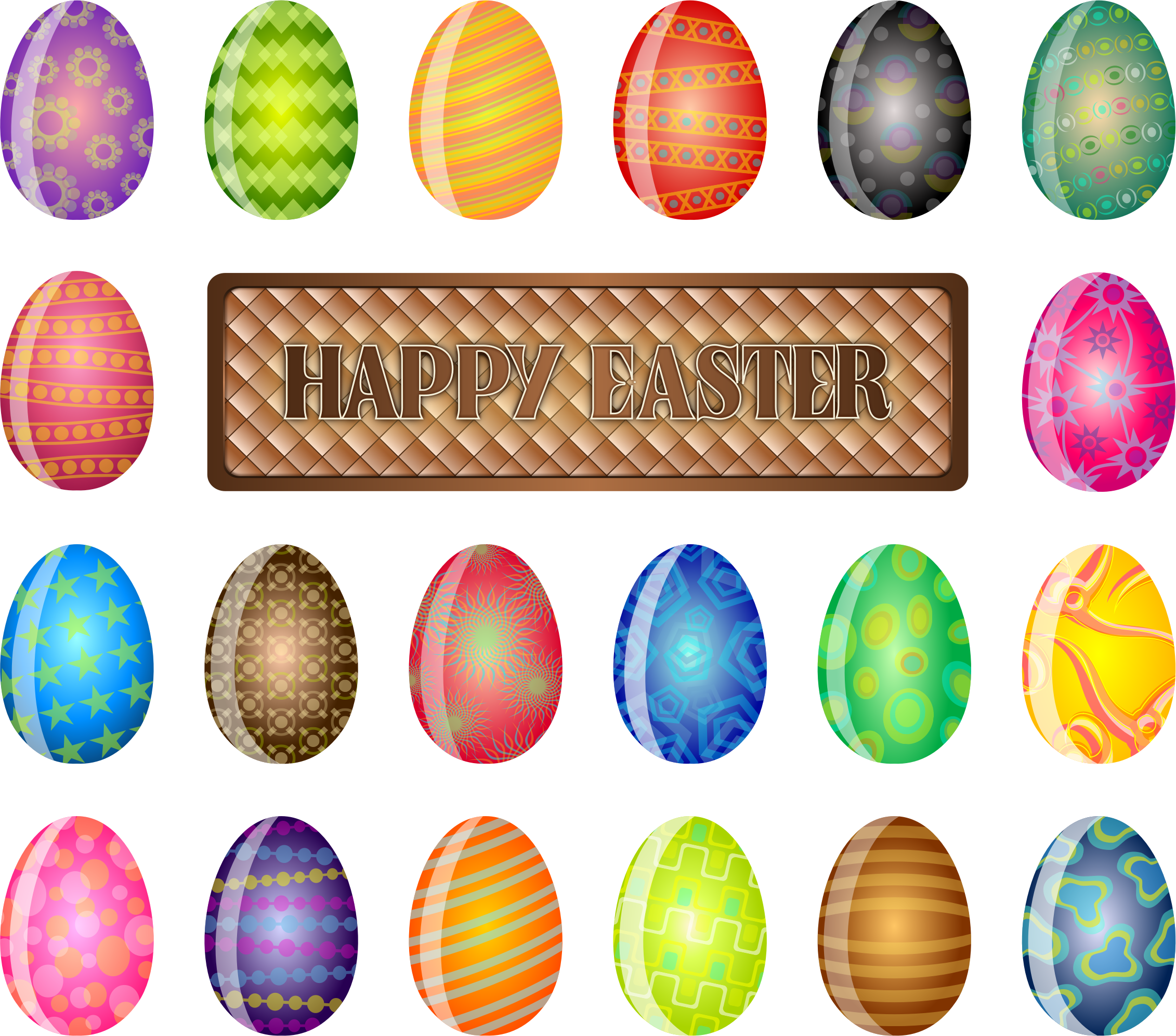This Free Icons Png Design Of Happy Easter Sign Clipart (2262x1993), Png Download