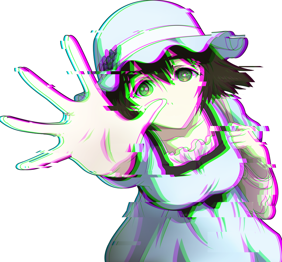 Glitchanime Glitch Anime Helpme Help Cute Colors Glitch - Mayuri Steins Gate Png Clipart (928x861), Png Download