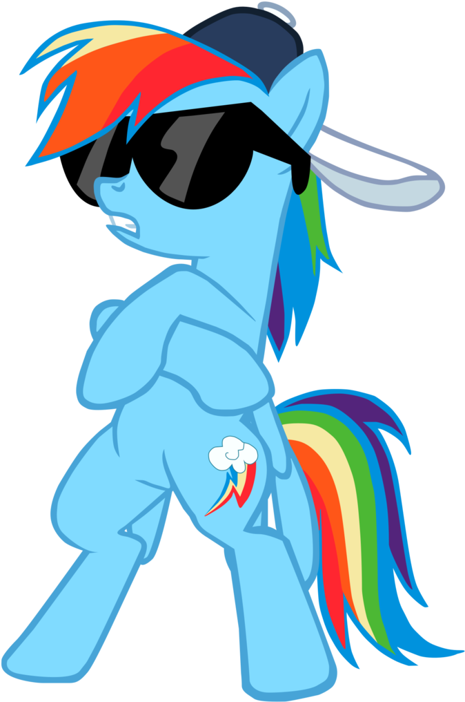 Flutterflyraptor, Backwards Ballcap, Backwards Cutie - My Little Pony Rainbow Dash Swag Clipart (676x1024), Png Download
