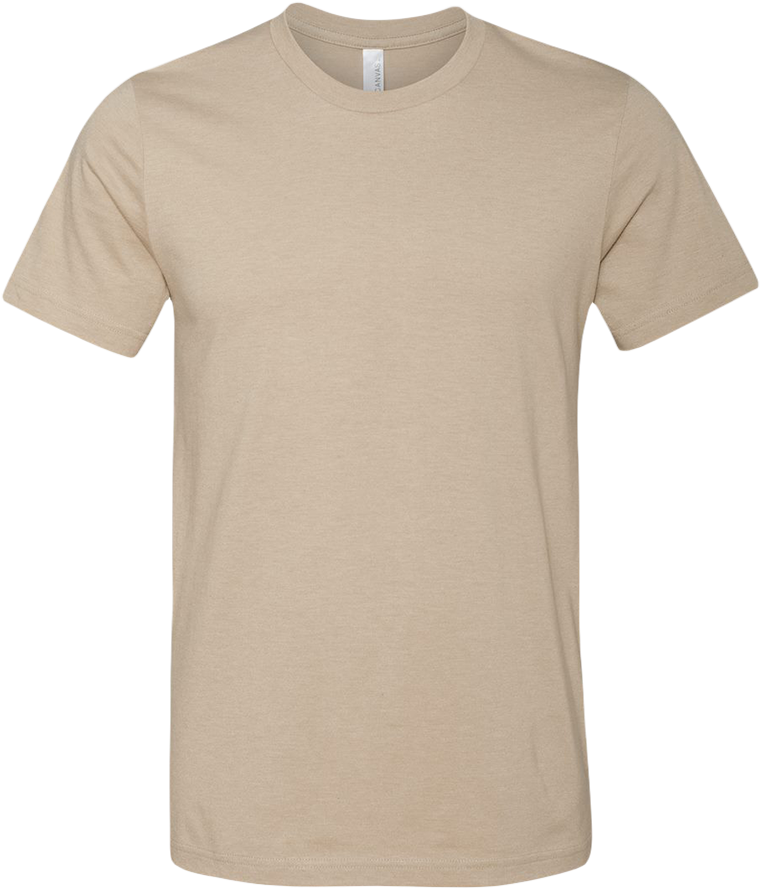 Bella Canvas 3001 Heather Tan Clipart (783x931), Png Download