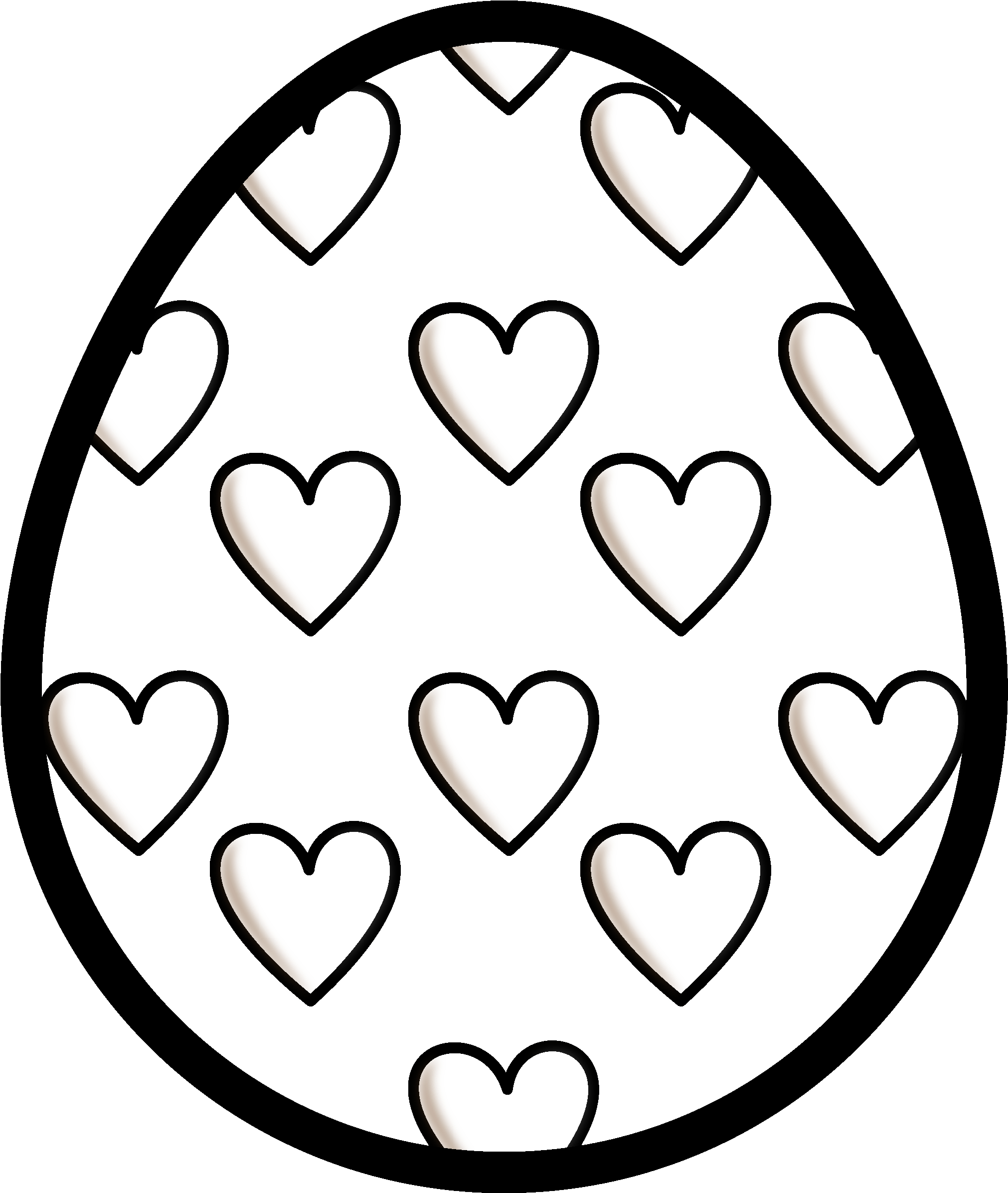 Easter Clipart Contains 34 High Quality 300dpi Png - Black And White Easter Egg Clip Art Transparent Png (2953x2953), Png Download
