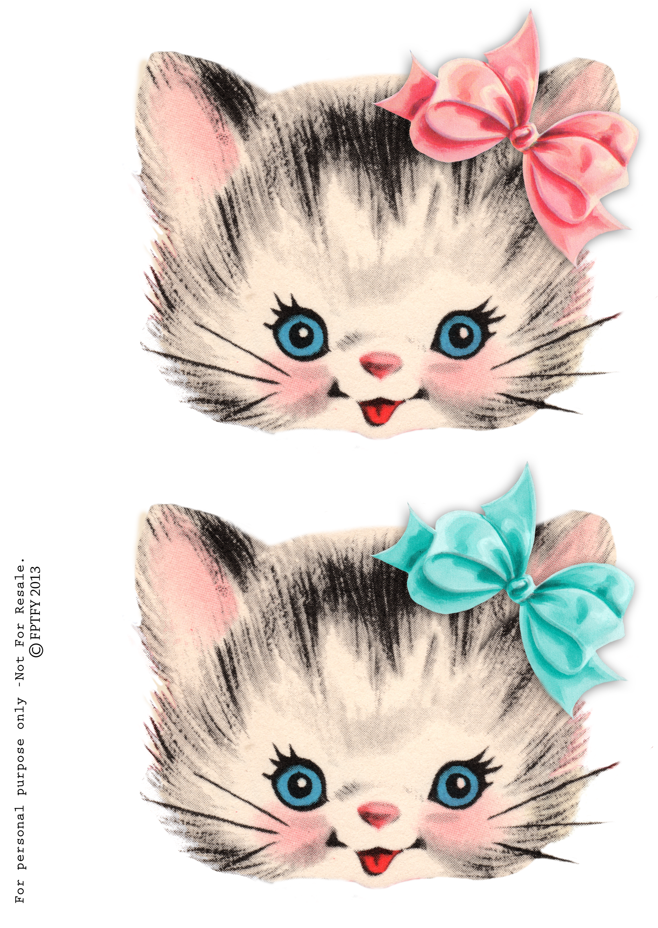 Vintage Clip Art, Clipart Vintage, Vintage Cat, Vintage - Vintage Kitten - Png Download (2550x3300), Png Download