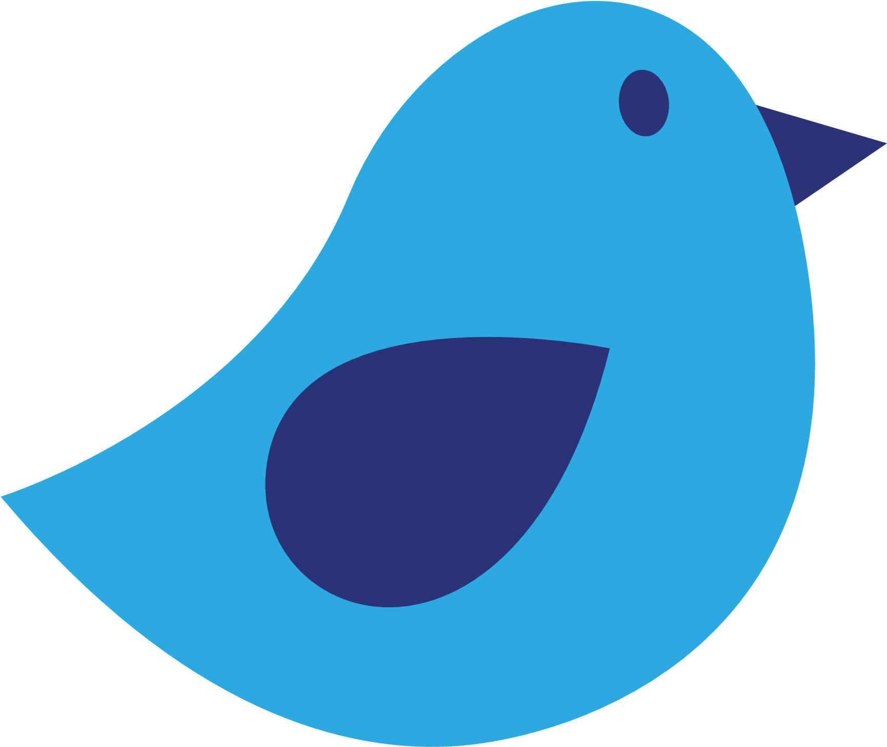 Twitter Logo Vector - Cute Bird Vector Png Clipart (999x999), Png Download