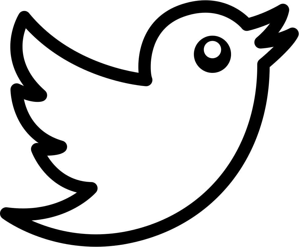 Twitter Bird Logo Outline Comments - Twitter Logo Outline White Png Clipart (981x810), Png Download