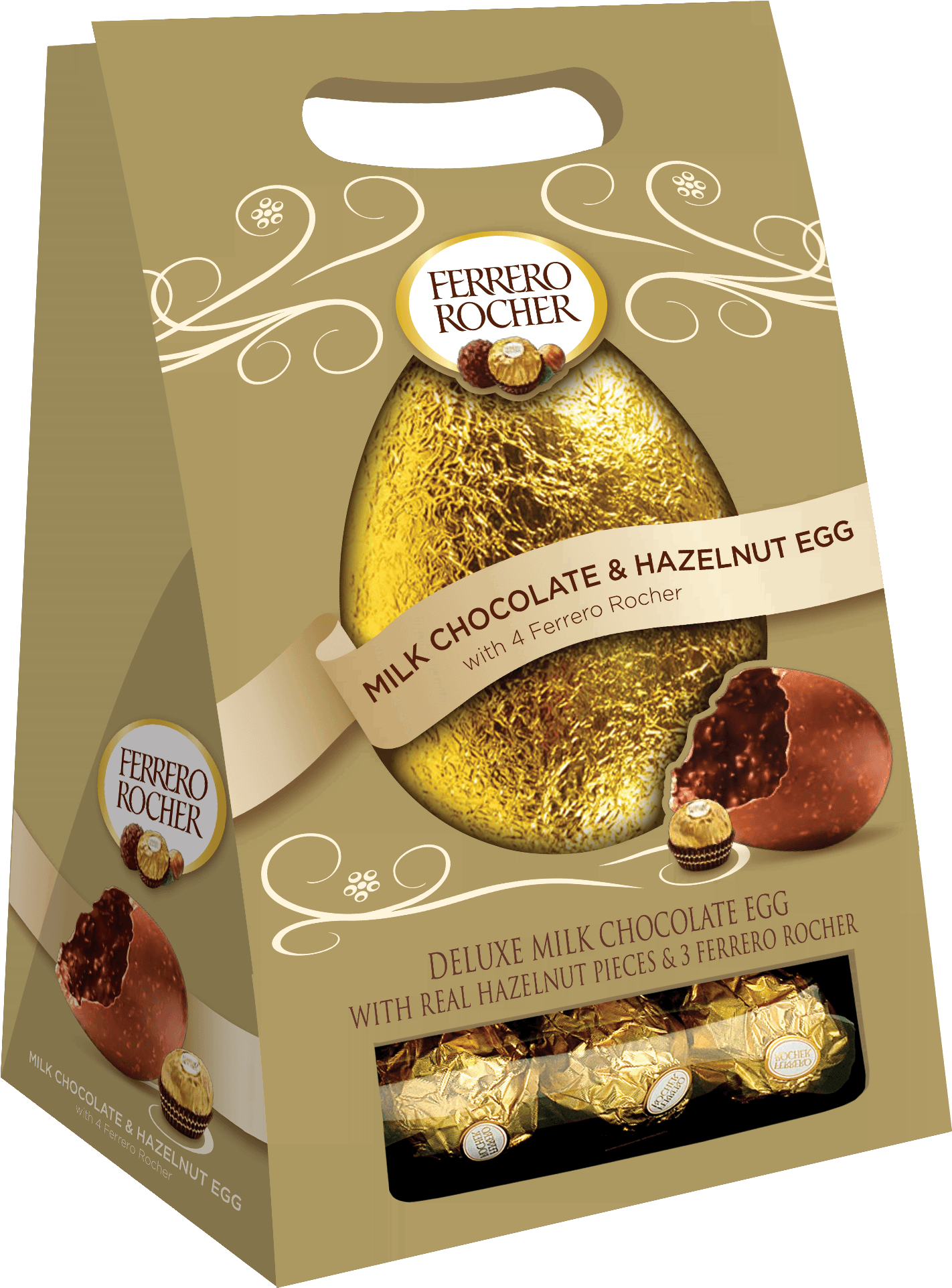 Ferrero Rocher Easter Egg - Easter Eggs Ferrero Rocher Clipart (2153x2270), Png Download