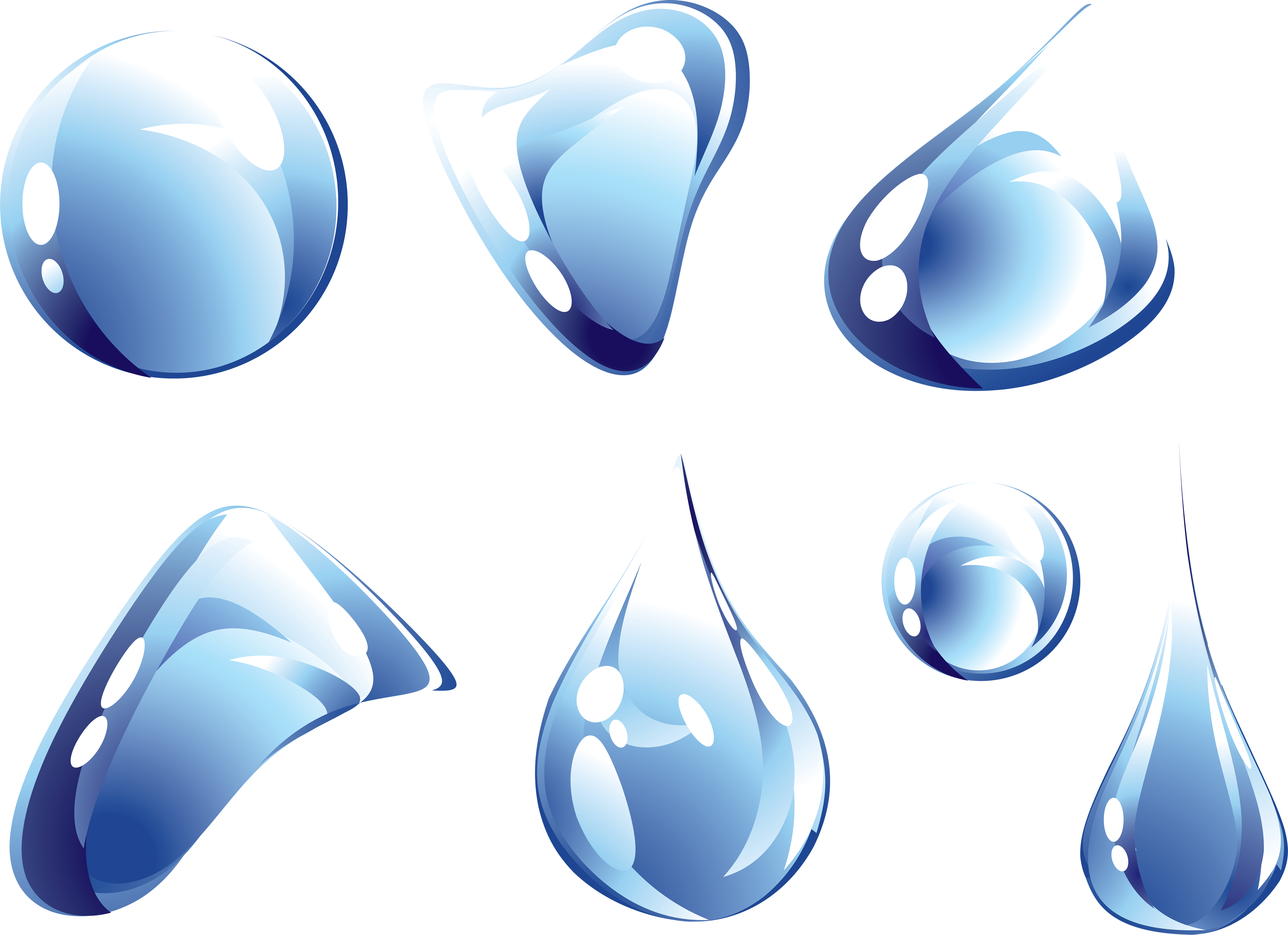 3d Water Drop Png Clipart (3578x2597), Png Download