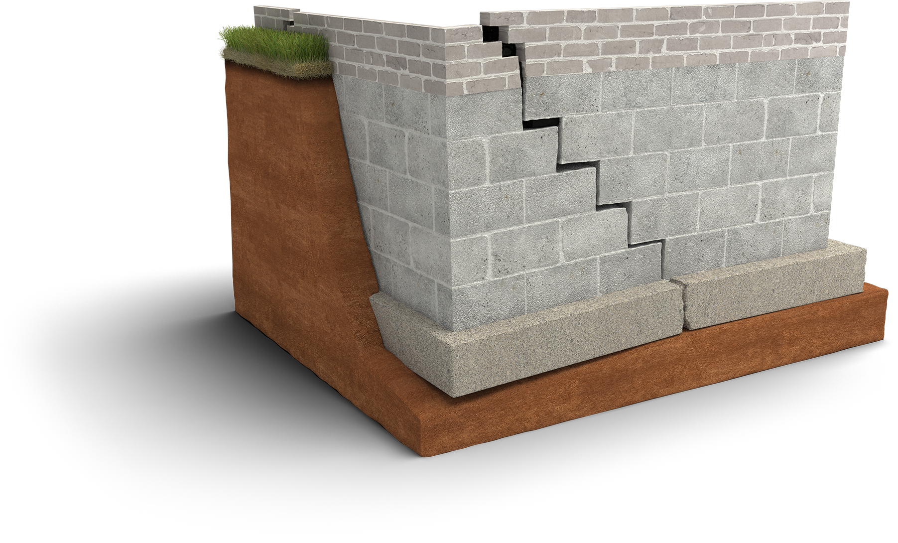 In Brick And Concrete Block Walls - Exterior Wall Stucco Repair Clipart (1803x1090), Png Download