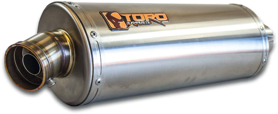 Toro Oval Exhaust With The Brushed Stainless Steel - Motorcycle Exhaust Oval Clipart (1000x536), Png Download