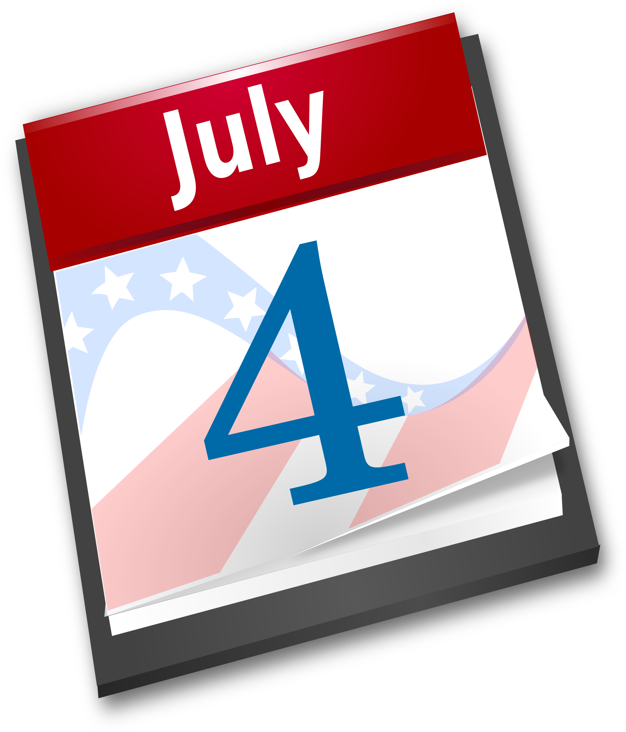 Independence Day Calendar Happy Fourth Of July United - July 4 Calendar Clipart (640x750), Png Download